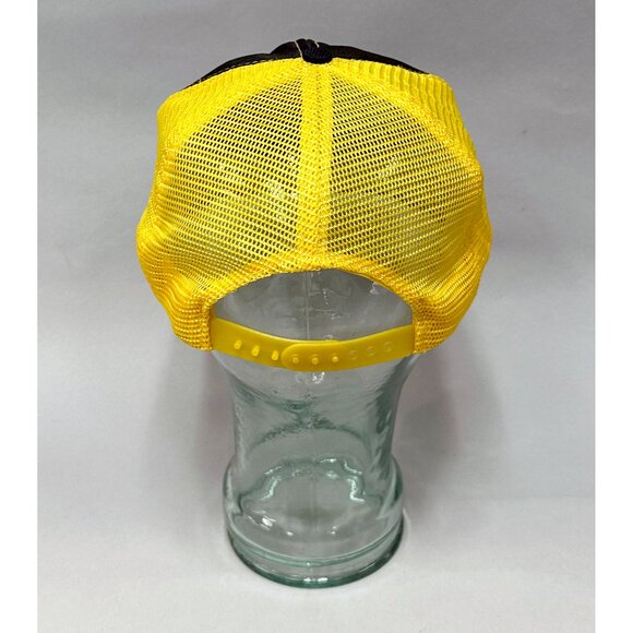 Vintage RUGER Firearms Guns Black Gold Snapback Trucker Hat w Patch 80s NOS - Picture 5 of 9